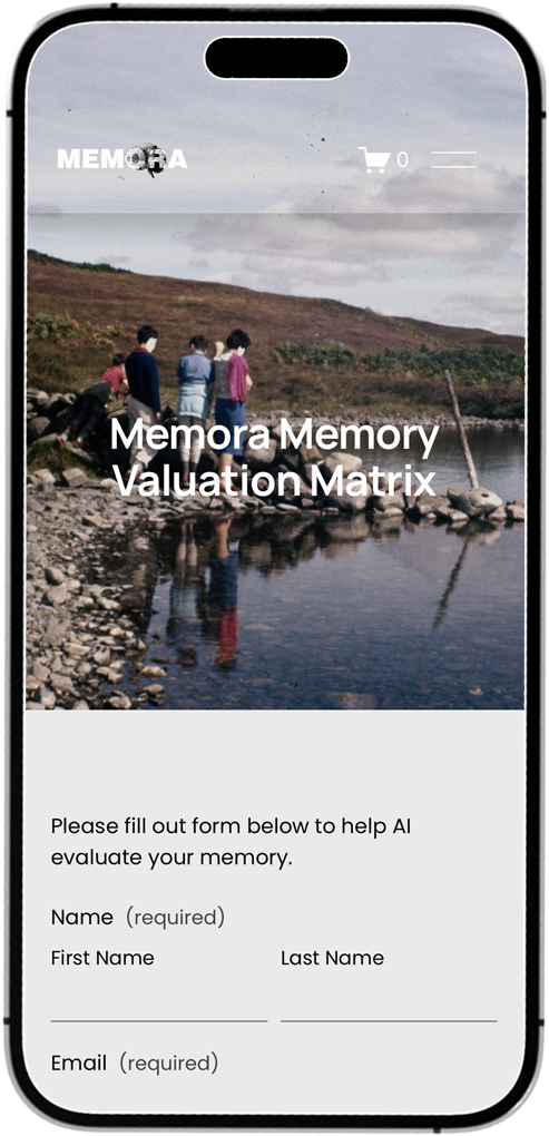 Memora — valuation screen
